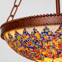 Lustre suspendu vintage en fer forgé de style arabe, réglable en hauteur, taille moyenne, ajouré, fait main, pour salle de bain