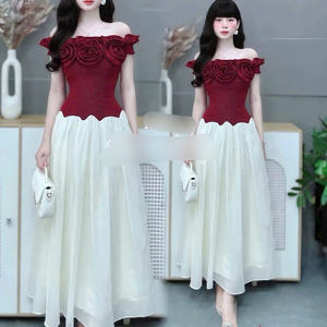 Elegante Vestido de Mujer, Vestido de Manga Corta, Combinación Perfecta de Elegancia y Comodidad, Casual y Formal para Diversos Eventos, Maxi Seda - Product Image 1