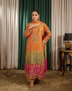 ใหม่ที่กำลังจะมาถึง3ชิ้นพร้อมสวมใส่พิมพ์ลายแฟนซี salwar kameez ผ้าไหมหนักพร้อมด้วยพลาซโซและ dupatta สำหรับปาร์ตี้ - Product Image 3