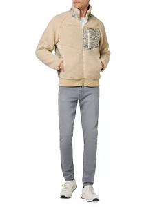 2024/2025 chaqueta de lana de Sherpa de bolsillo de doble cara gruesa y cálida más Popular para hombres, estilo de abrigo de piel con cuello levantado de tela de lona - Product Image 5