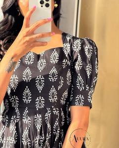 Beautiful Soft Cotton Maxi Made With Beautiful <b>Blend</b> of Azrakh Print - Product Image 3