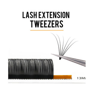 Pince à cils de luxe avec capuchon de protection et étui avec poignée diamantée Extensions classiques - Product Image 2