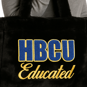 Bolsa de Mano de Felpa con Bordado de Chenilla de la Hermandad Femenina Griega Sigma Gamma Rho, Cierre de Cremallera, Material de Nailon, Educativa, Negra, de HBCU - Product Image 5