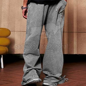 Pantalons de survêtement modernes à effet délavé, coupe unique et confortable, vêtements de mode, pantalons de survêtement à effet délavé - Product Image 4