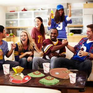 Juego <span class=keywords><strong>de</strong></span> 125 Platos, Vasos y Servilletas Desechables <span class=keywords><strong>con</strong></span> Diseño <span class=keywords><strong>de</strong></span> Campo <span class=keywords><strong>de</strong></span> Béisbol para Fiestas <span class=keywords><strong>de</strong></span> Cumpleaños y Baby Shower <span class=keywords><strong>con</strong></span> Temática <span class=keywords><strong>de</strong></span> Béisbol - Product Image 4