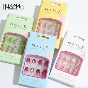 กล่องชุดทำเล็บปลอมสำเร็จรูป Huamao กล่องของขวัญพร้อมช่องใส่สำหรับขายปลีก กล่องบรรจุภัณฑ์กระดาษรักษ์โลก กล่องของขวัญ - Product Image 2