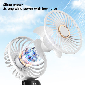 Cầm Tay Mini Xách Tay Fan Tay Gấp Fan USB Có Thể Sạc Lại Cá Nhân Dễ Thương Nhỏ Pocket Fan Với Ngân Hàng Điện - Product Image 2