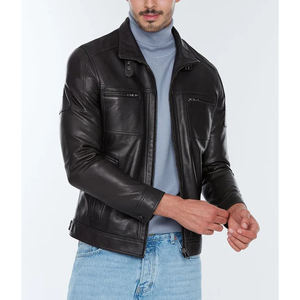 เสื้อแจ็กเก็ตหนังสำหรับผู้ชายเสื้อแจ็คเก็ตหนังกันลมออกแบบโลโก้ได้ตามต้องการ - Product Image 1