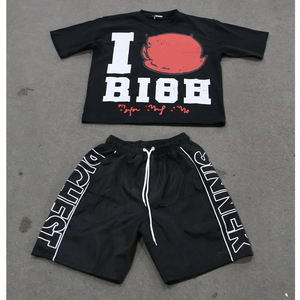 Custom Oversized High Street Fashion Custom Graphic DTG Prints Oversized Boxy <b>T</b>-<b>Shirt</b> Digital Printing <b>Mens</b> <b>Cropped</b> Tshirt - Product Image 6