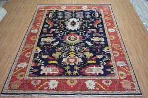 Tapis traditionnels en laine faits à la main noués à la main 8x14 9x12 Tapis de prière multicolores pour les sols intérieurs CR45 - Product Image 3