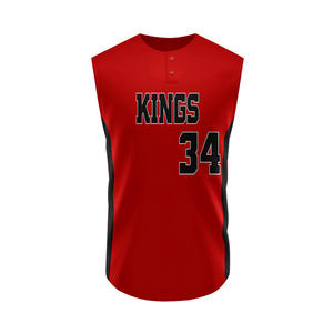 Vente en gros bon marché Uniforme de sublimation avec broderie de logo personnalisé Maillots de baseball respirants de grande taille pour hommes à séchage rapide - Product Image 1