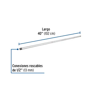 Capezzolo in acciaio zincato Foset 1/2 'X 40' Box 4 unità in acciaio al carbonio ghisa impianti idraulici 25mm/50mm minimo liscio 1 pezzo - Product Image 2