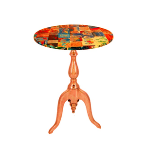 Taburete Super Sell 2023 con diseño moderno e impreso Taburete con acabado plateado y dorado para usos de decoración - Product Image 1