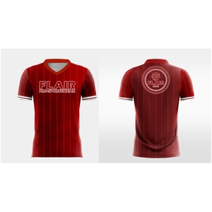 เสื้อฟุตบอลคุณภาพดีที่สุด ออกแบบเองได้ 100% โพลีเอสเตอร์ น้ำหนักเบา ป้องกันรังสียูวี สวมใส่สบาย ระบายอากาศได้ดี ชายเสื้อสั้น ผลิตแบบ OEM อัตโนมัติ - Product Image 1