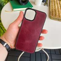 Torino - iPhone 12-12 Pro casing ponsel kulit asli tertutup