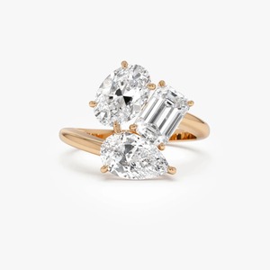Anillo de Diamantes Cultivados en Laboratorio con Corte Múltiple Divino, 3.05 Ct E-F VS, Oro de 14K, Joyería Fina para Ocasiones Especiales y Fiestas - Product Image 2