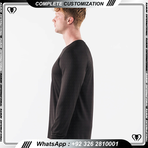 Nueva Camiseta de manga larga Muscle Fit para hombre - Product Image 3