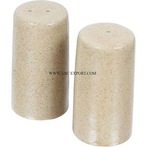 <b>Set</b> of 2 Solid Marble Table Decorative Salt <b>and</b> Pepper Superior Quality Modern Designing Handmade Salt <b>and</b> Pepper <b>Set</b> for Home - Product Image 1