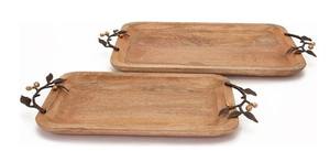 Plateau de service en bois au design luxueux multi-usages écologique pour la maison et l'hôtel quantité minimale de commande 50pcs - Product Image 6