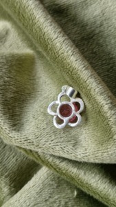 Colgante de piedra Natural de turmalina rosa, Plata de Ley 925, Floral diseño hecho a mano, regalo de joyería Unisex - Product Image 4