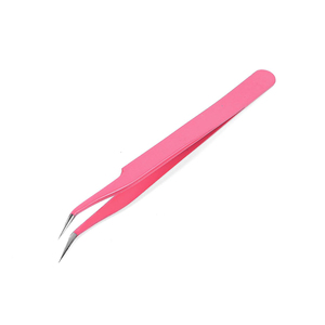 Pinzas de extensión de pestañas rosas de alta calidad al por mayor con opción de logotipo privado pinzas de pestañas - Product Image 3