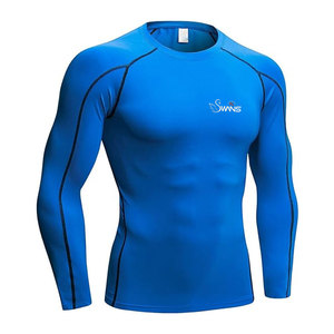 Camisetas de Compresión para Hombre de Alta Calidad, Sólidas, Transpirables, de Manga Corta, Spandex/Poliéster, Hechas a Medida, al por Mayor, Más Vendidas - Product Image 1