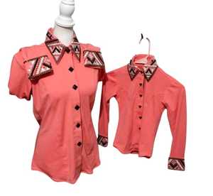Designer Western Horse Show Shirt Combo avec pantalon assorti Durable et sain à un prix raisonnable - Product Image 3