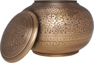 Fabricant d'urnes funéraires en laiton noir or fabricant de cendres humaines en laiton fait à la main approprié cimetière enterrement convient reste adultes - Product Image 5