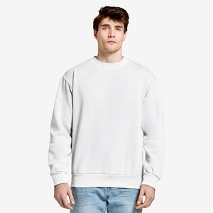 Sudadera Extra Grande para Hombre, Cómoda, Estilo Novio, Cuello Redondo, Manga Larga, Sudadera de Felpa Teñida - Product Image 1