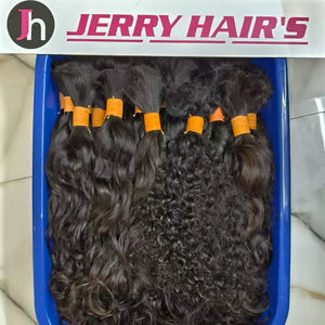 Extensions de cheveux humains vierges bruts Remy du sud de l'Inde haute qualité dentelle lâche vague profonde crépus bouclés Machine double trame vente directe - Product Image 4