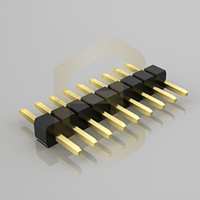 Connecteur mâle vertical PZ100-1-3-Z-1.0mm à une rangée de contacts en laiton, boîtier en nylon, 1x3P, pas de 1mm, 180 degrés, pour carte PCB, IP20, intelligent