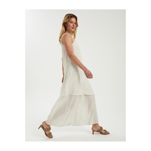 Casual Tiered Gathered Sleeveless Women's <b>Maxi</b> Dress - Product Image 2