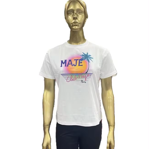 เสื้อยืดสีขาวสำหรับผู้หญิงเสื้อยืดสกรีนผ้าไหมหลากสีพิมพ์ลายหน้าอกผ้าฝ้าย100% ลำลองแห้งเร็วของขวัญส่งเสริมการขาย S M L XL XXL - Product Image 1