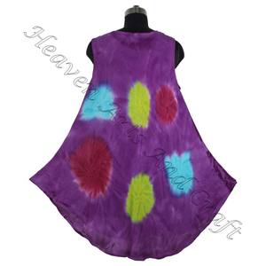 Haute qualité rayonne o-cou longue robe pour dames femmes vêtements inde tie-dye plage porter Shopping dames femmes parapluie robe - Product Image 6