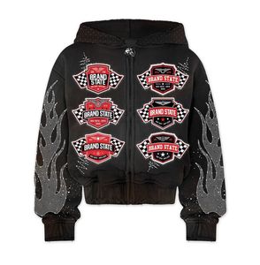 2026 diseño único personalizar sudaderas con capucha lavadas con ácido de alta calidad con manga logotipo desgastado Sudadera con capucha ajuste relajado hombres atractivos - Product Image 3