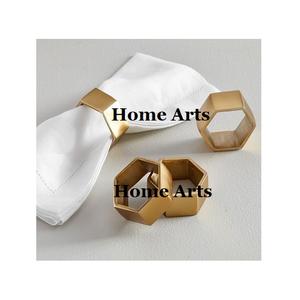 Finest Quality Aluminium Napkin Rings Set of 2 <b>Leaf</b> Design Tissue <b>Paper</b> Rings From Manufacturer In India - Product Image 2