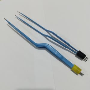 Pince bipolaire en acier inoxydable allemande de haute qualité couleur bleue pince à épiler électrique en plastique chirurgical jetable de haute qualité - Product Image 3