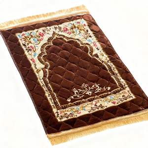 Elegant Silk Prayer <b>Mat</b> Traditional Muslim Design Smooth Finish Perfect for Men Women and Children Worship - Product Image 6