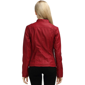 Chaqueta de cuero genuino para mujer hecha a medida alta calidad peso ligero mejor diseño venta al por mayor Gran oferta procesamiento crudo - Product Image 2