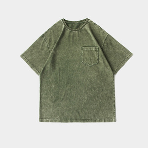 100% camiseta lavada de peso pesado de alta calidad a granel para mujer de algodón de gran tamaño - Product Image 5