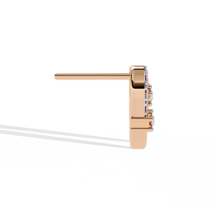 Boucles d'oreilles en or 18 carats avec diamants et pierres précieuses de laboratoire - Product Image 1