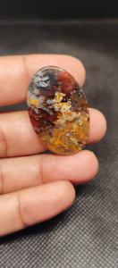 Cabochon en agate turque brun naturel pour la fabrication de bijoux |   Pierre d'agate polie de haute qualité en gros - Product Image 3