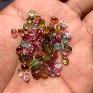 Qualité Supérieure 50 Pièces Cabochons de Tourmaline Naturelle Effet Œil de Chat Traitement Cire/Huile Forme Ovale - Commande Minimale - Product Image 4