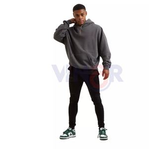 เสื้อฮู้ดดี้โอเวอร์ไซส์ทรงหลวม ผ้าฝ้าย 100% ผ้าฝรั่งเศส สำหรับฤดูหนาว ให้ความอบอุ่น ปักโลโก้ สไตล์ฮิปฮอป พิมพ์ลายสกรีน - Product Image 6