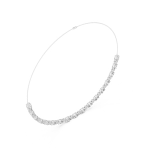 Chaîne de cou tennis de luxe en argent VDS 925, diamant de laboratoire cultivé CVD HPHT de forme ovale certifié IGI, cadeaux de mariage, fiançailles - Product Image 2