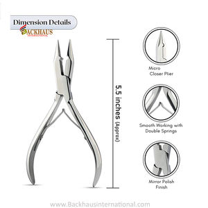 อุปกรณ์5.5ผมแบบสปริงคู่พร้อมกระจกขัดเงาอุปกรณ์ต่อผมทำงานได้อย่างเรียบเนียนพร้อมกระเป๋า - Product Image 5
