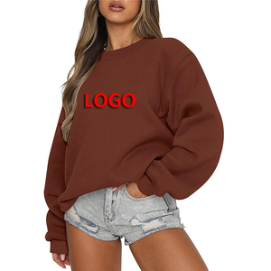 Sudadera de Forro Polar Grueso para Mujer con Logotipo Personalizado OEM, Transpirable, Casual de Otoño, con Estampado 3D y Bordado, Cuello Redondo - Product Image 6