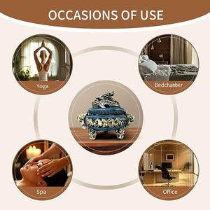 Brûleur d'encens en laiton au design sophistiqué Bakhoor pour la maison, les lieux religieux, utilisation régulière, 100% naturel et durable, ambiance aromatique - Product Image 5