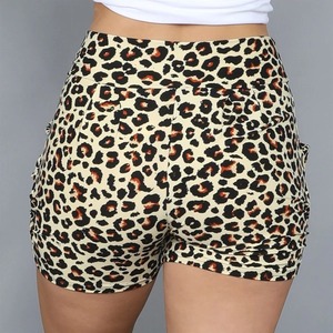 Shorts de Yoga para Mujer, Cintura Media, Transpirables, Resistentes al Viento, de Secado Rápido, Tejido de Spandex/Poliéster, Casuales, Deportivos, para Gimnasio, Novedad al por Mayor - Product Image 5