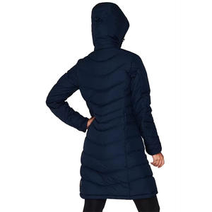 Vestes matelassées longueur genou les plus confortables fabriquées en usine pour hommes et femmes à vendre avec capuche attachée - Product Image 4